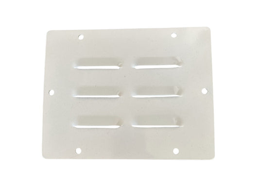 Front Mount Louvered Vent Plate - White
