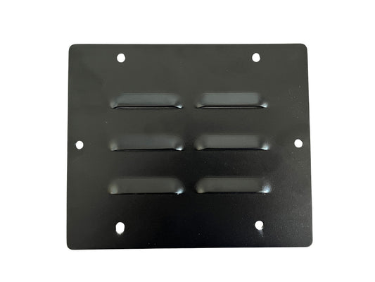 Front Mount Louvered Vent Plate - Black