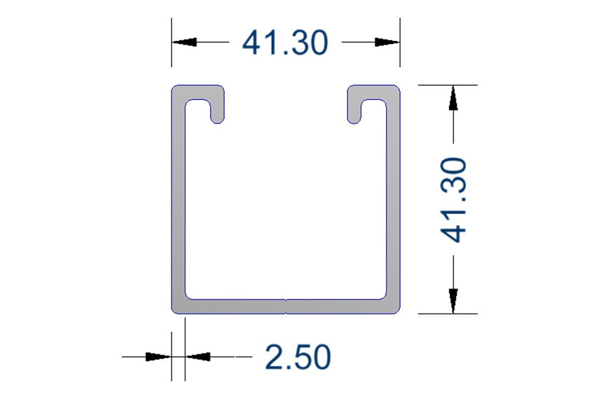 Unistrut Channel, Aluminium - Assorted Sizes & Lengths