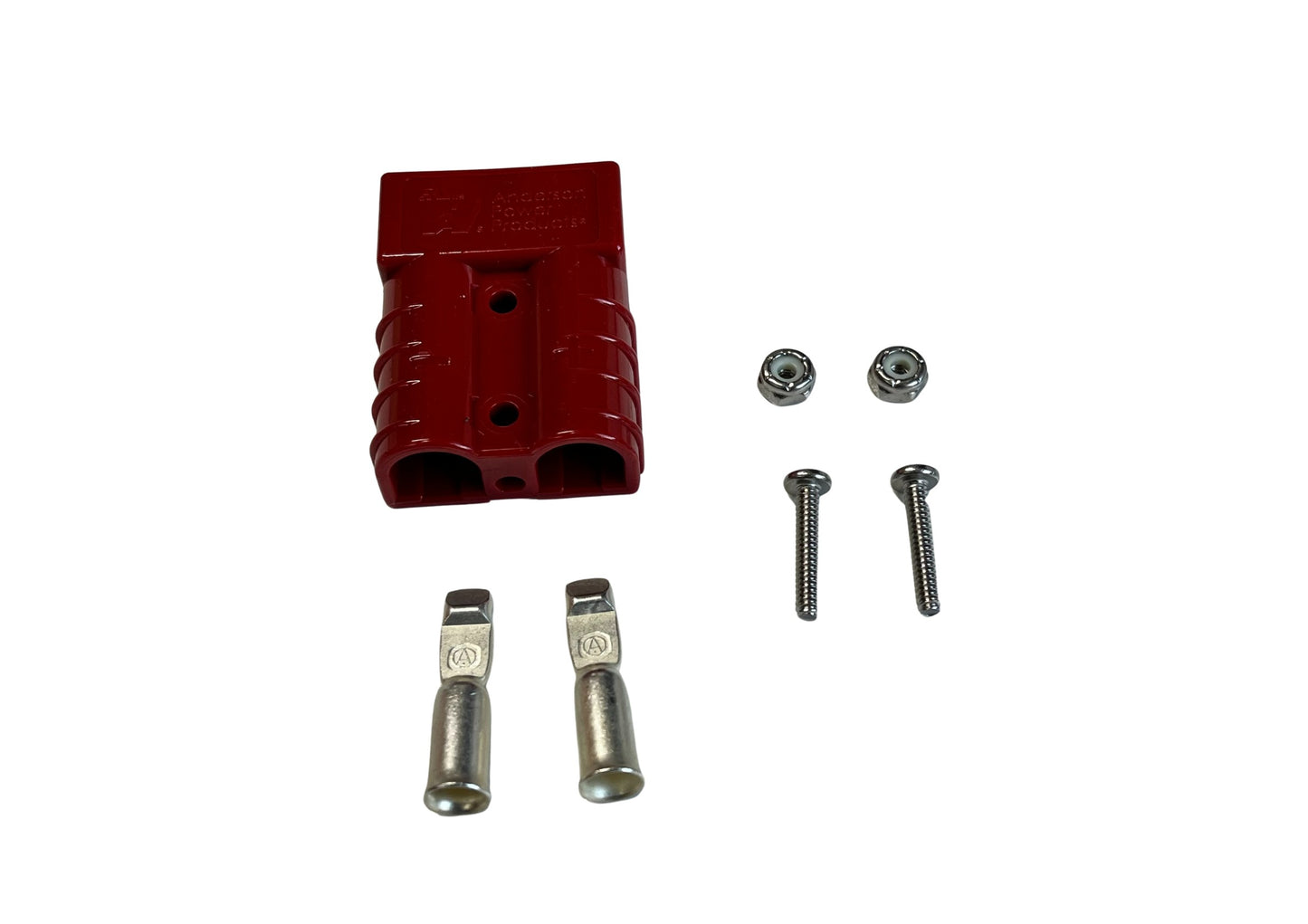 OEX 50A Genuine Anderson Connector, Red with Terminals and Mounting Bolts