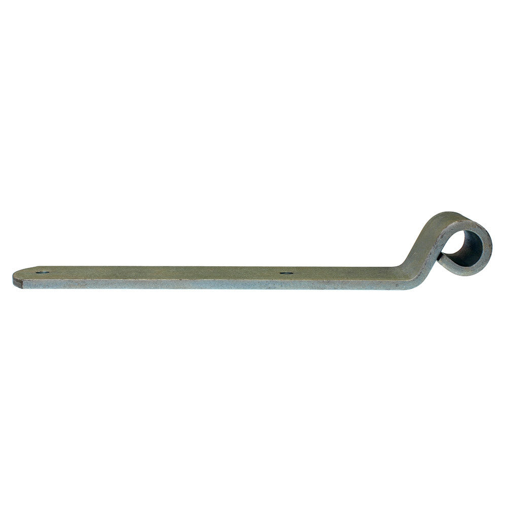 240mm Strap Hinge - 2 Hole Zinc Plated with Gudgeon and Bush