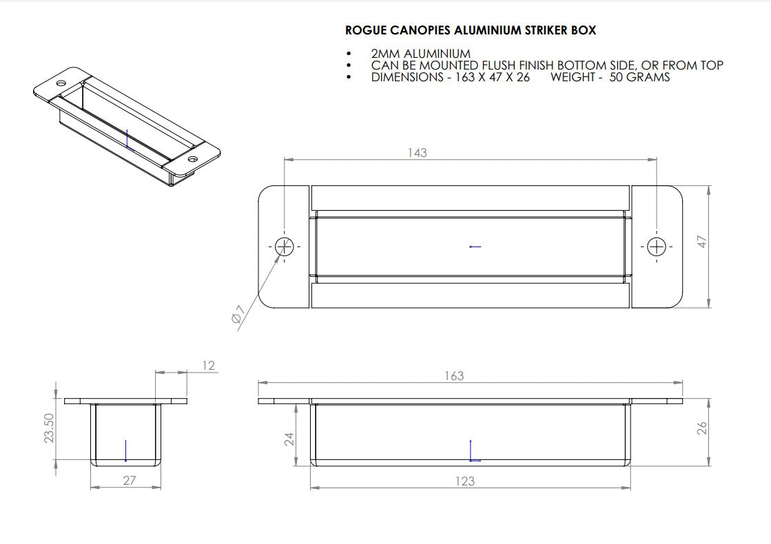 Pair of Canopy Floor Striker Covers