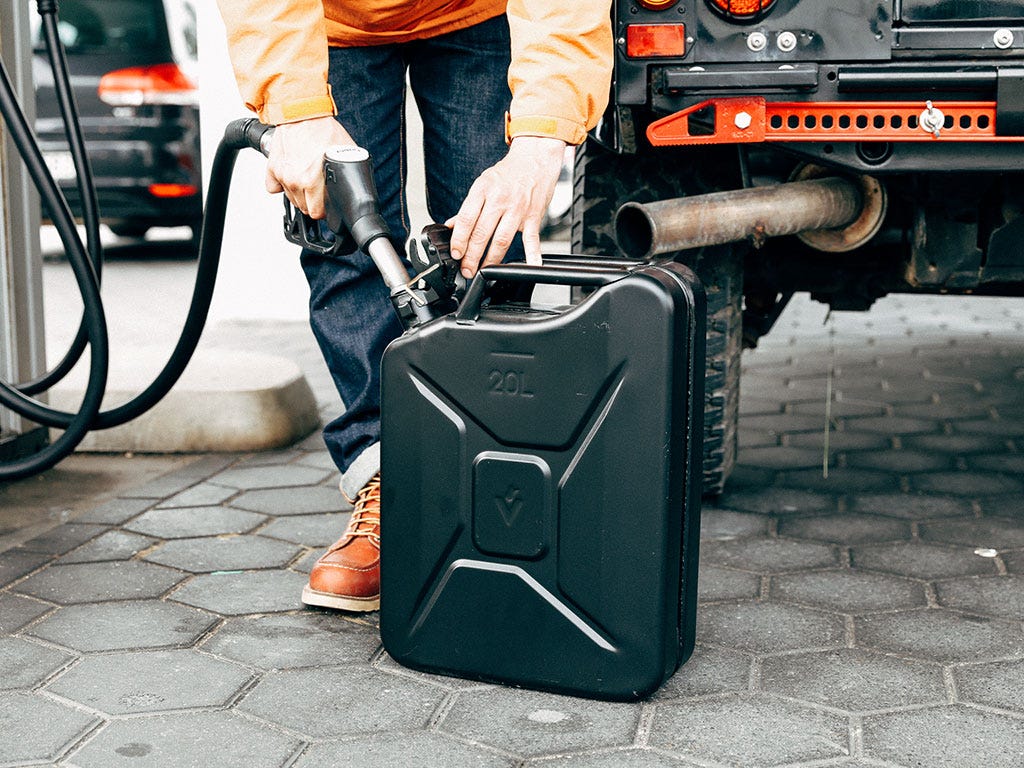 20l Fuel Jerry Can - Black Steel Finish