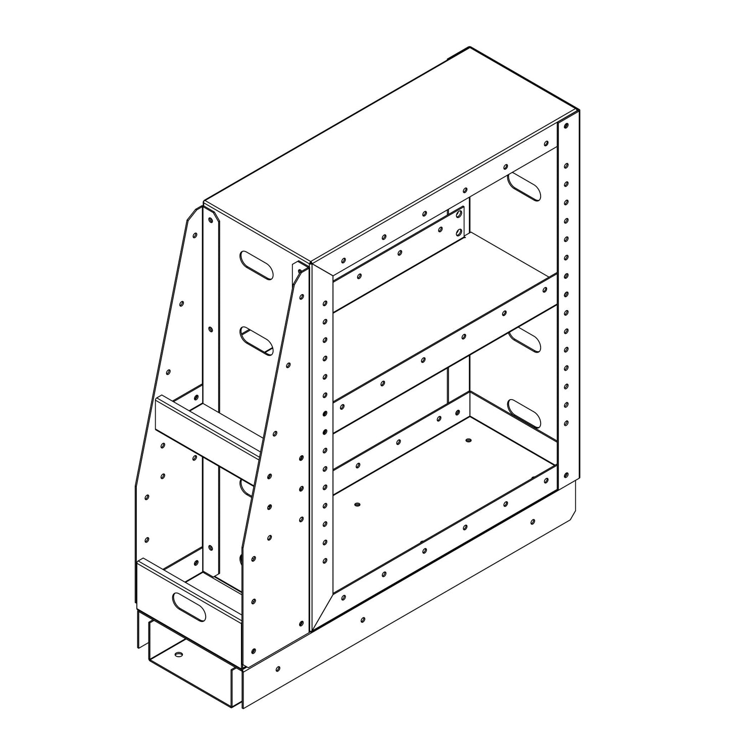 Aluminium Slide-out Pantry - FREE SHIPPING