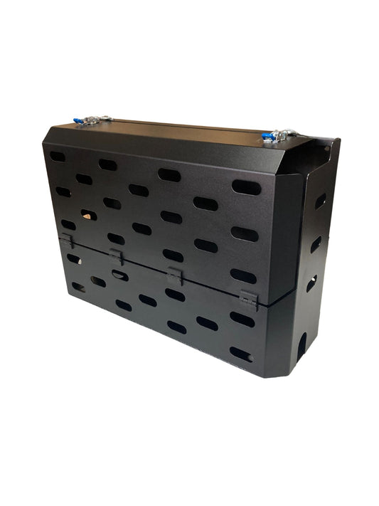 Double Jerry Can Holder / Storage Box - Black